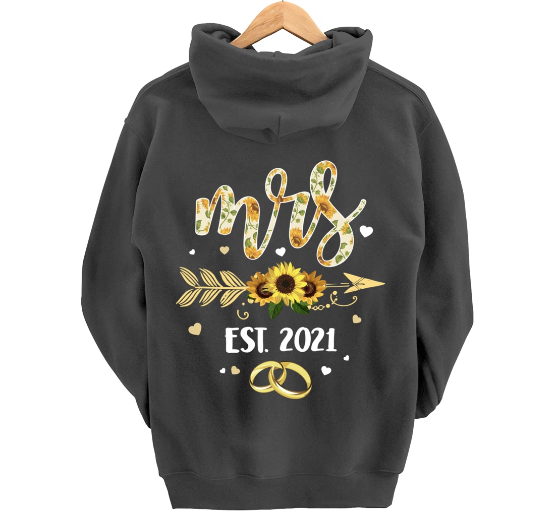 Wedding for Bride for Mrs Est 2021 Bride lover Pullover Hoodie