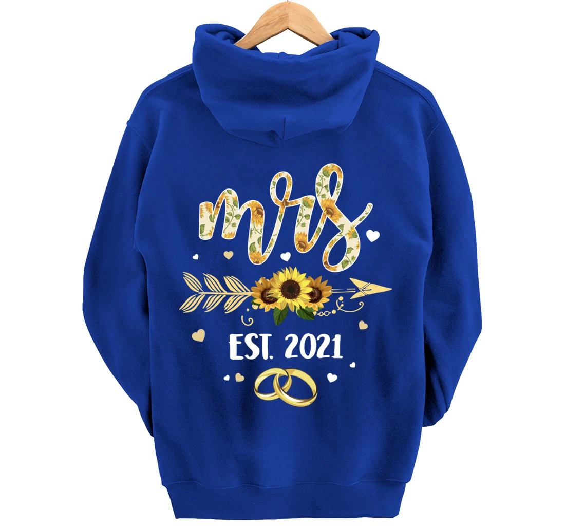 Wedding for Bride for Mrs Est 2021 Bride lover Pullover Hoodie