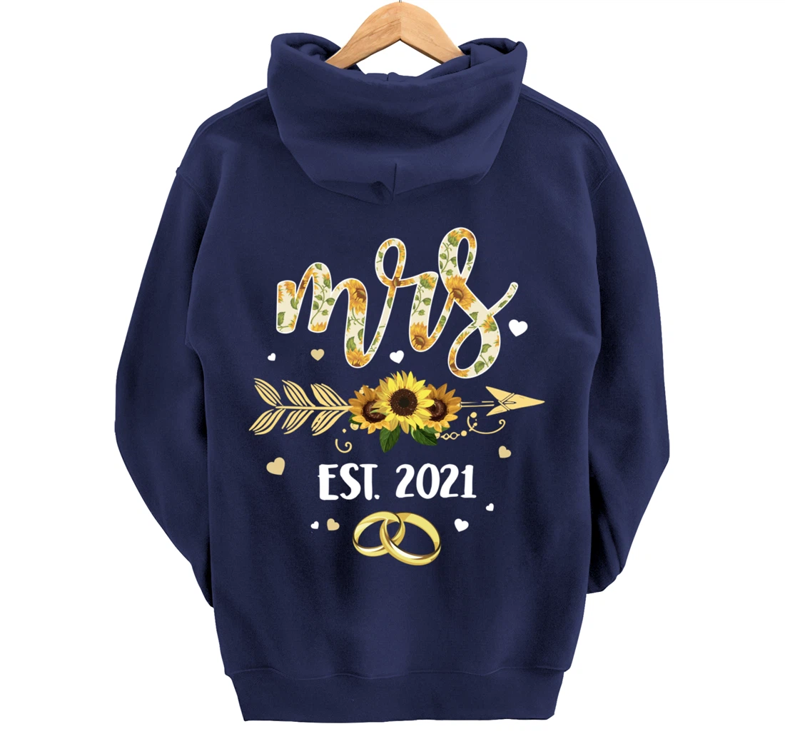 Wedding for Bride for Mrs Est 2021 Bride lover Pullover Hoodie