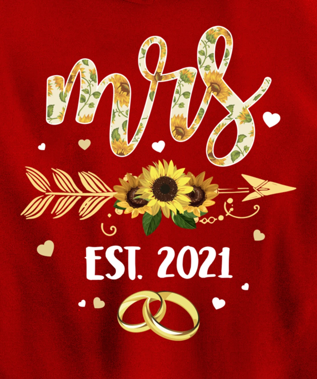 Wedding for Bride for Mrs Est 2021 Bride lover Pullover Hoodie