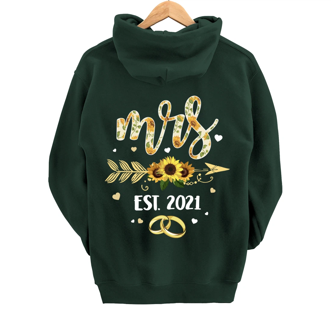 Wedding for Bride for Mrs Est 2021 Bride lover Pullover Hoodie