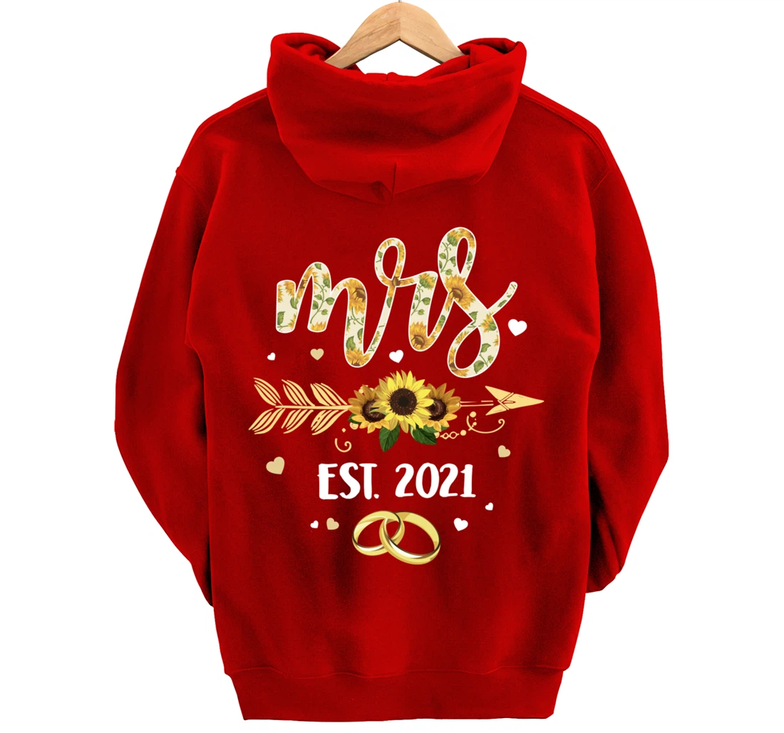 Wedding for Bride for Mrs Est 2021 Bride lover Pullover Hoodie