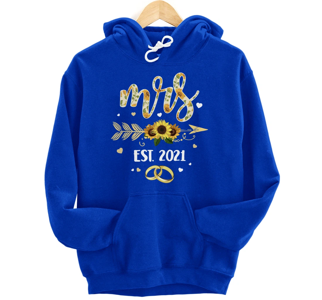 Wedding for Bride for Mrs Est 2021 Bride lover Pullover Hoodie