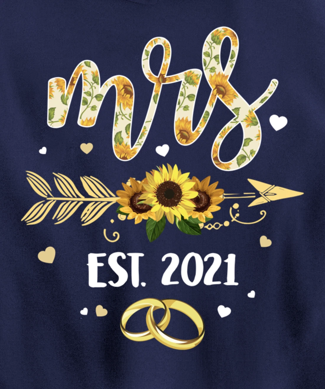 Wedding for Bride for Mrs Est 2021 Bride lover Pullover Hoodie