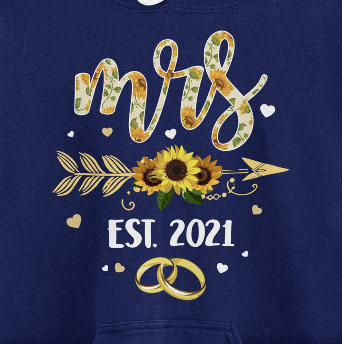Wedding for Bride for Mrs Est 2021 Bride lover Pullover Hoodie
