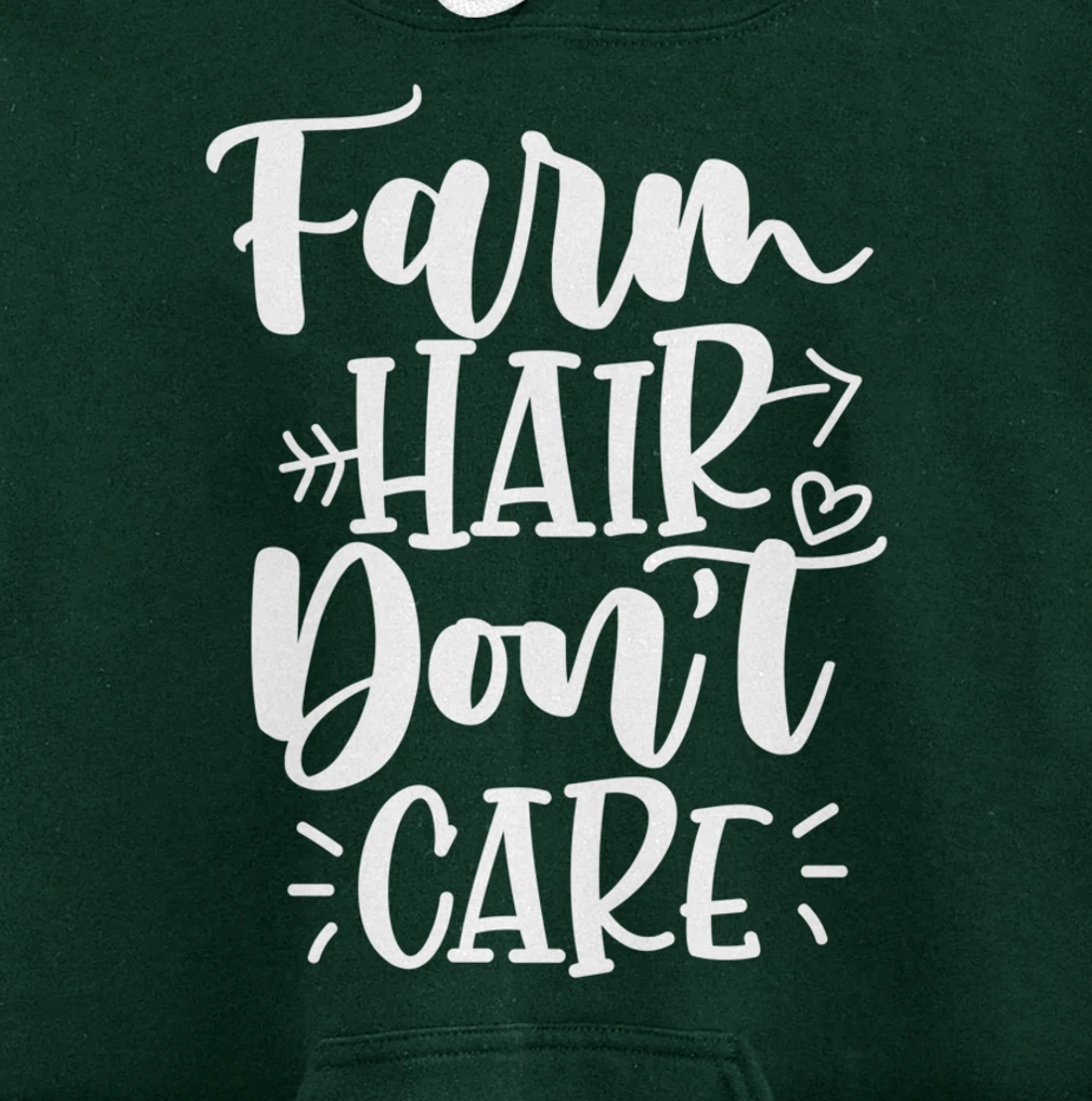 Farm Hair Don't Care Girl Wife Girlfriend Pullover Hoodie
