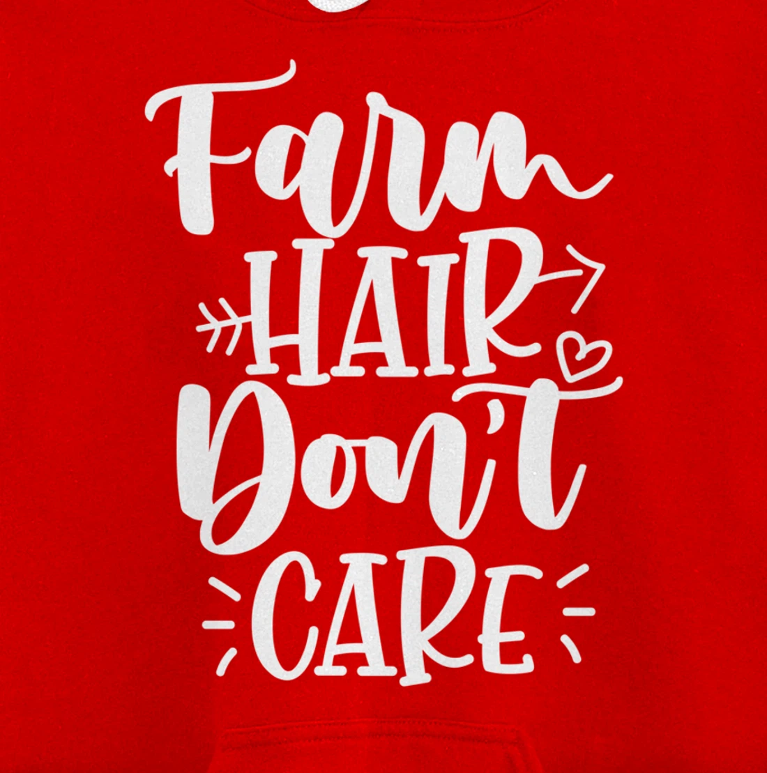 Farm Hair Don't Care Girl Wife Girlfriend Pullover Hoodie