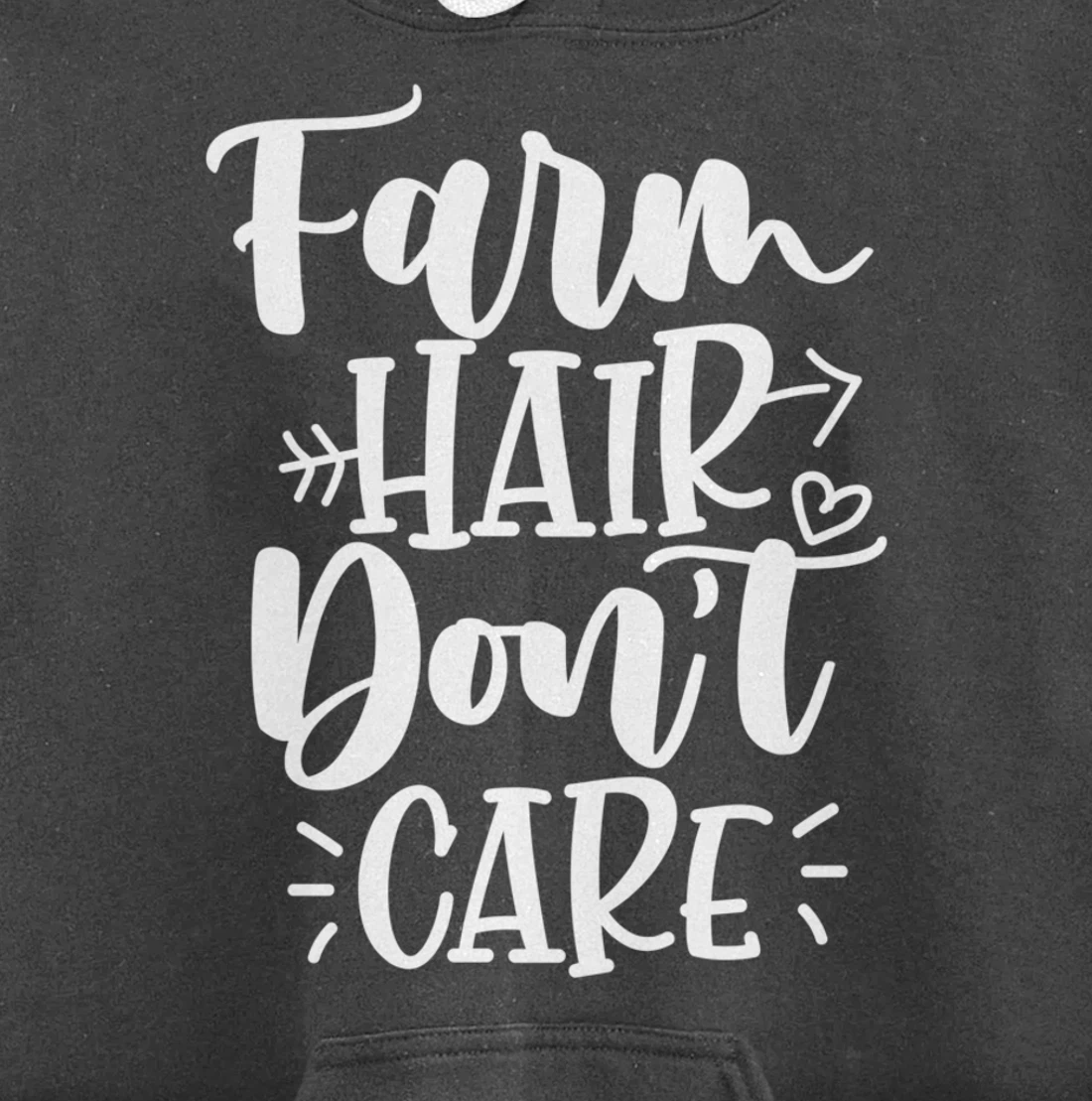 Farm Hair Don't Care Girl Wife Girlfriend Pullover Hoodie