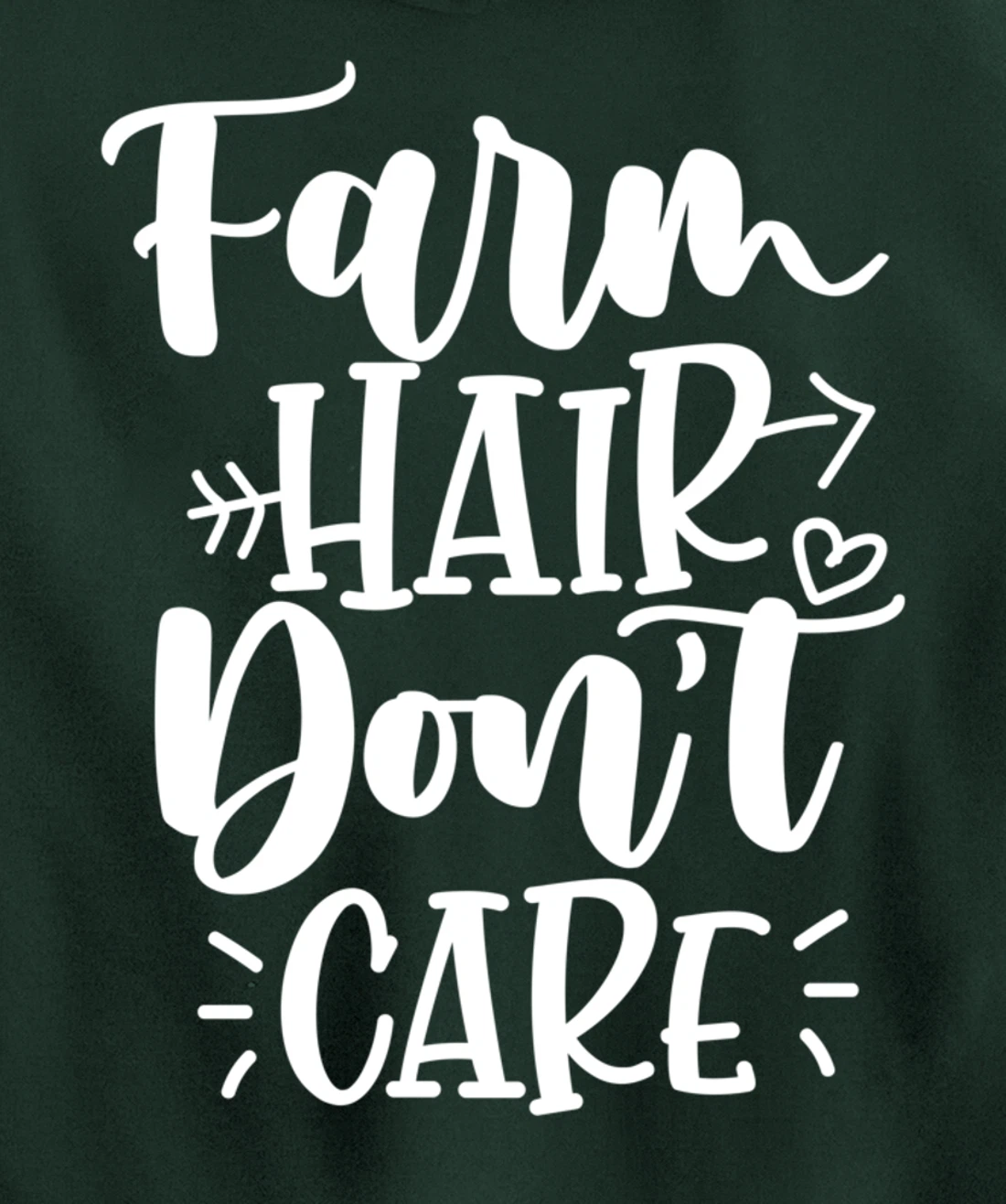 Farm Hair Don't Care Girl Wife Girlfriend Pullover Hoodie