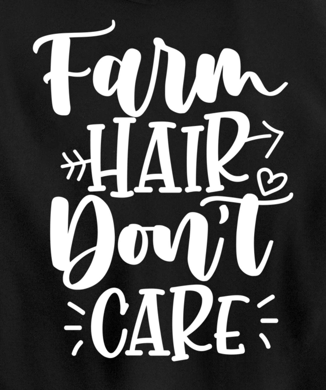 Farm Hair Don't Care Girl Wife Girlfriend Pullover Hoodie