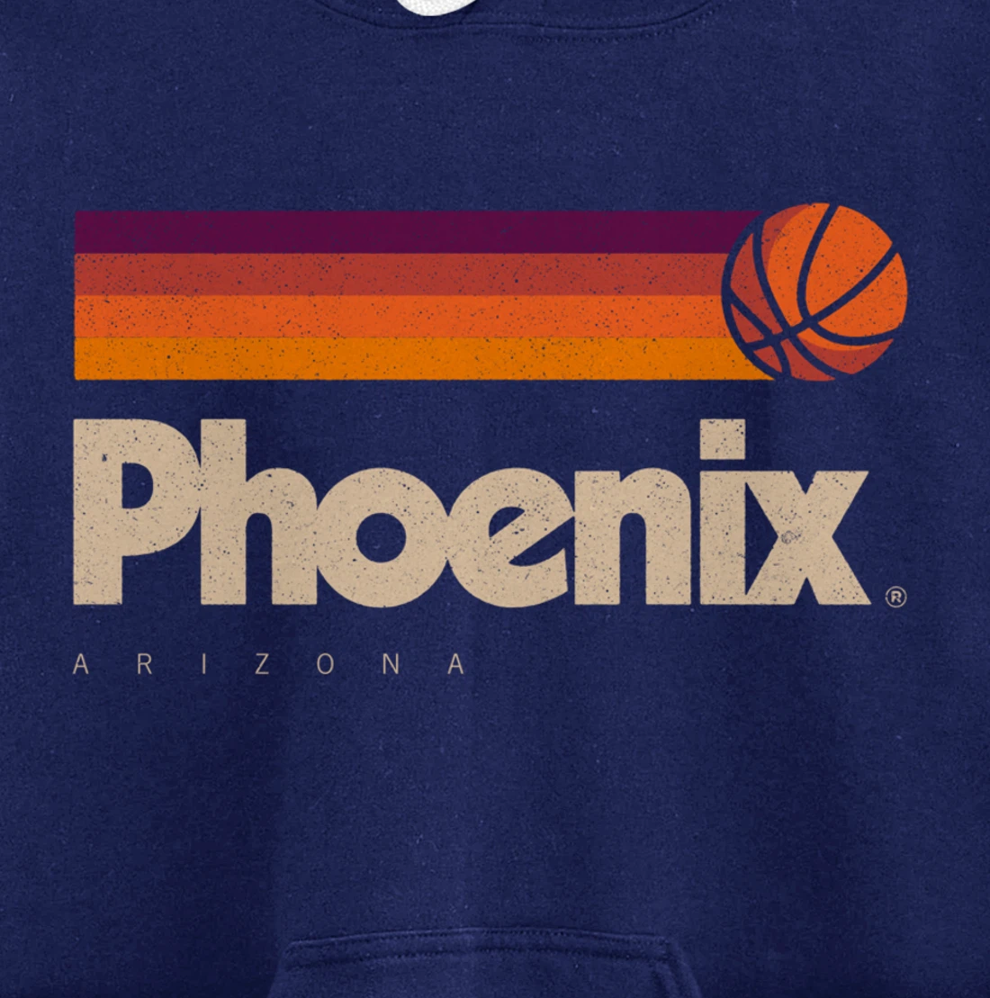 Phoenix Basketball B-Ball City Arizona Retro Phoenix Pullover Hoodie