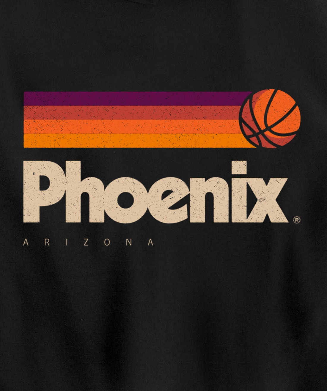 Phoenix Basketball B-Ball City Arizona Retro Phoenix Pullover Hoodie