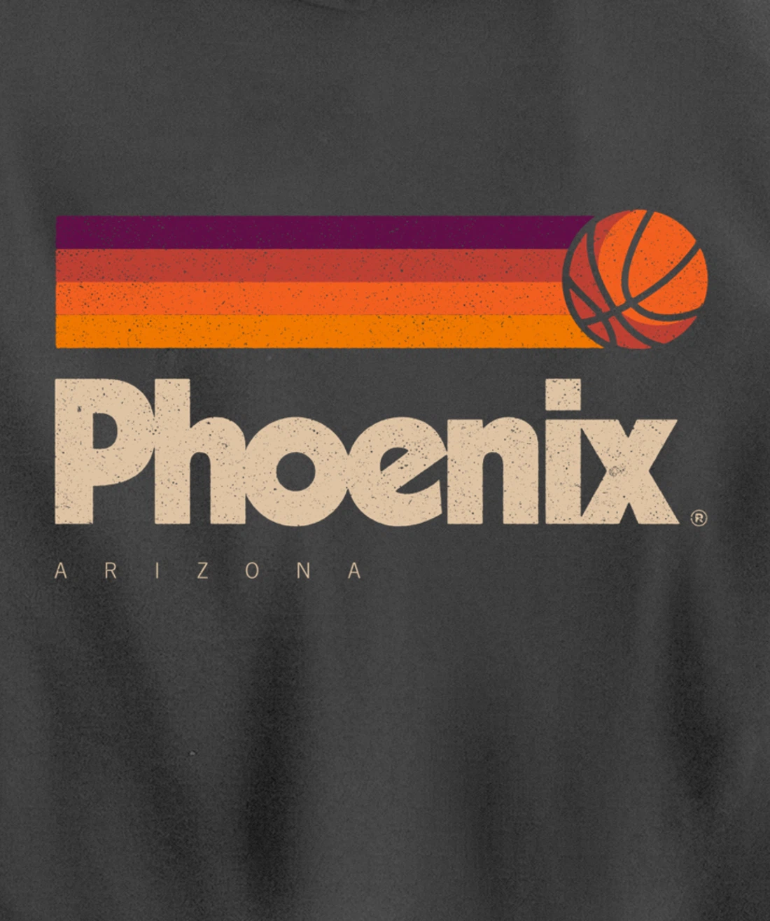 Phoenix Basketball B-Ball City Arizona Retro Phoenix Pullover Hoodie