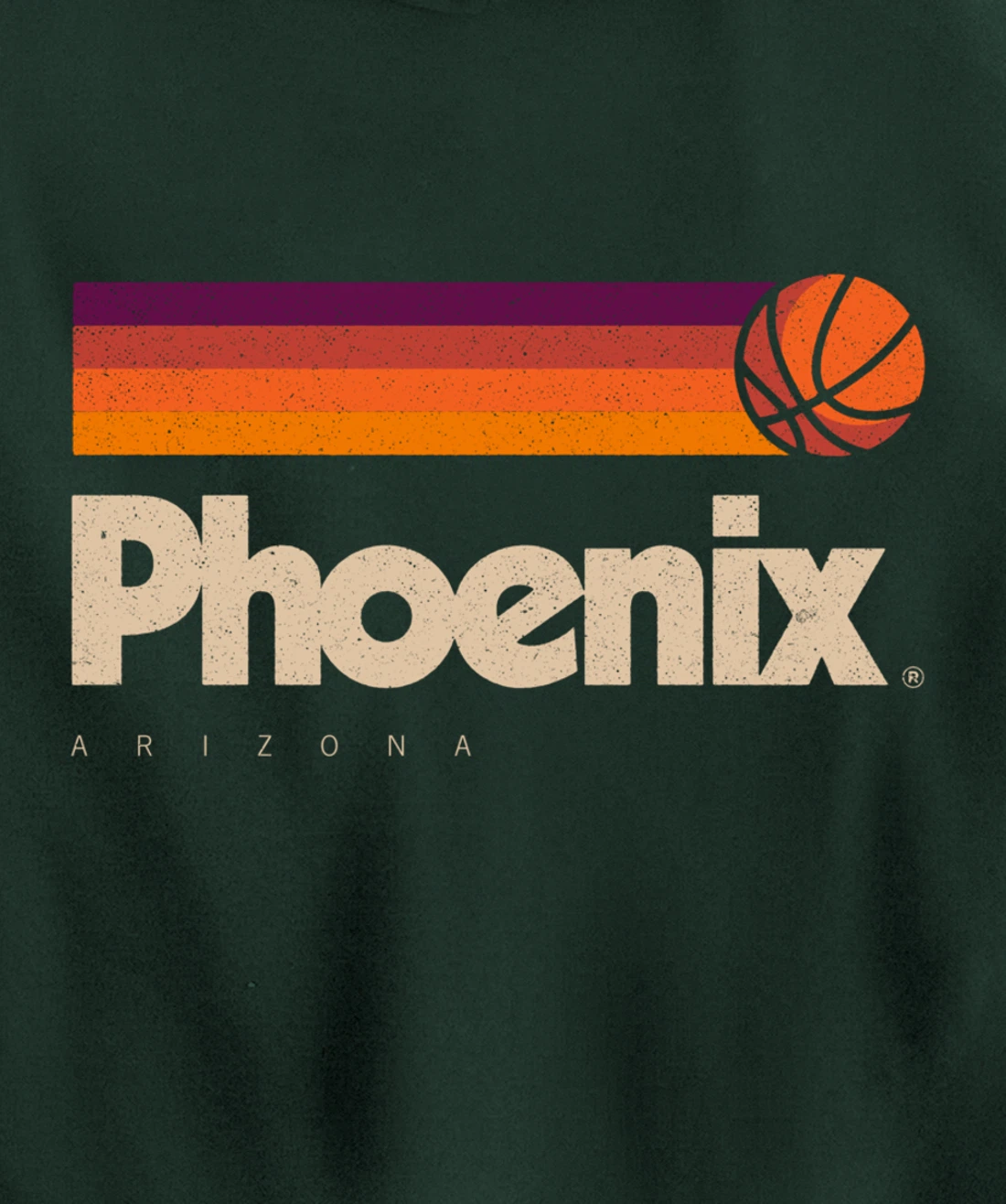Phoenix Basketball B-Ball City Arizona Retro Phoenix Pullover Hoodie