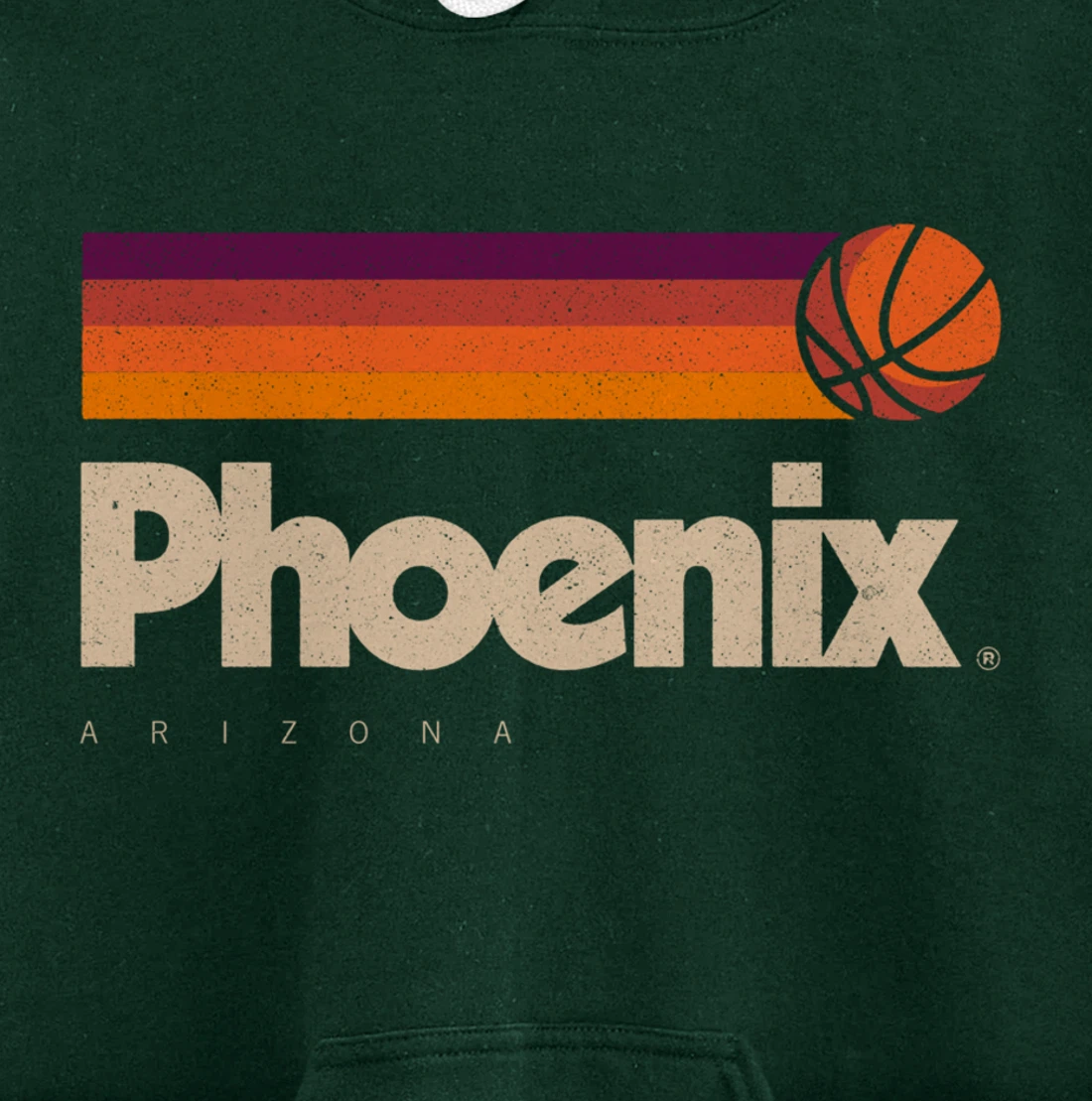 Phoenix Basketball B-Ball City Arizona Retro Phoenix Pullover Hoodie