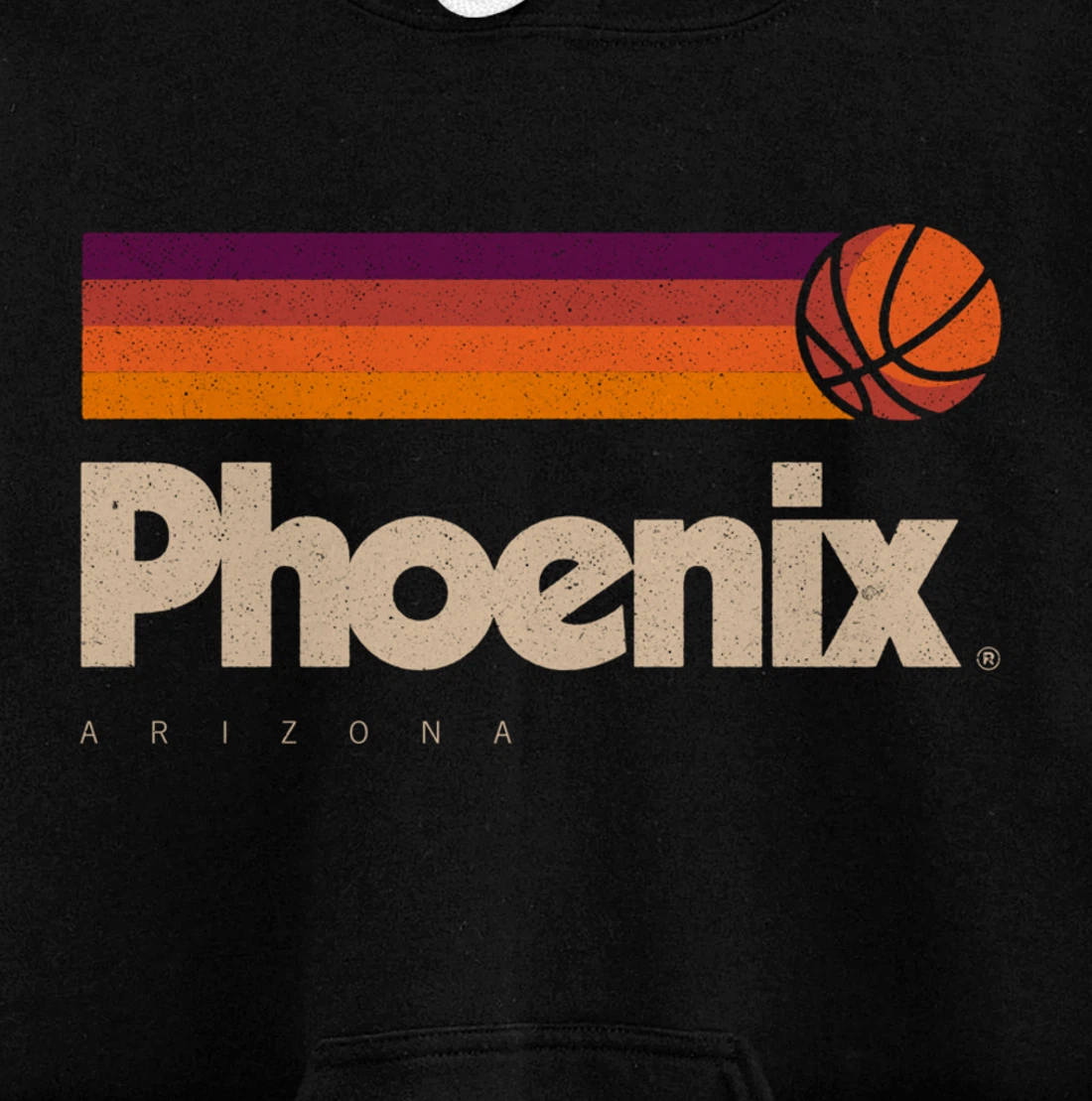 Phoenix Basketball B-Ball City Arizona Retro Phoenix Pullover Hoodie