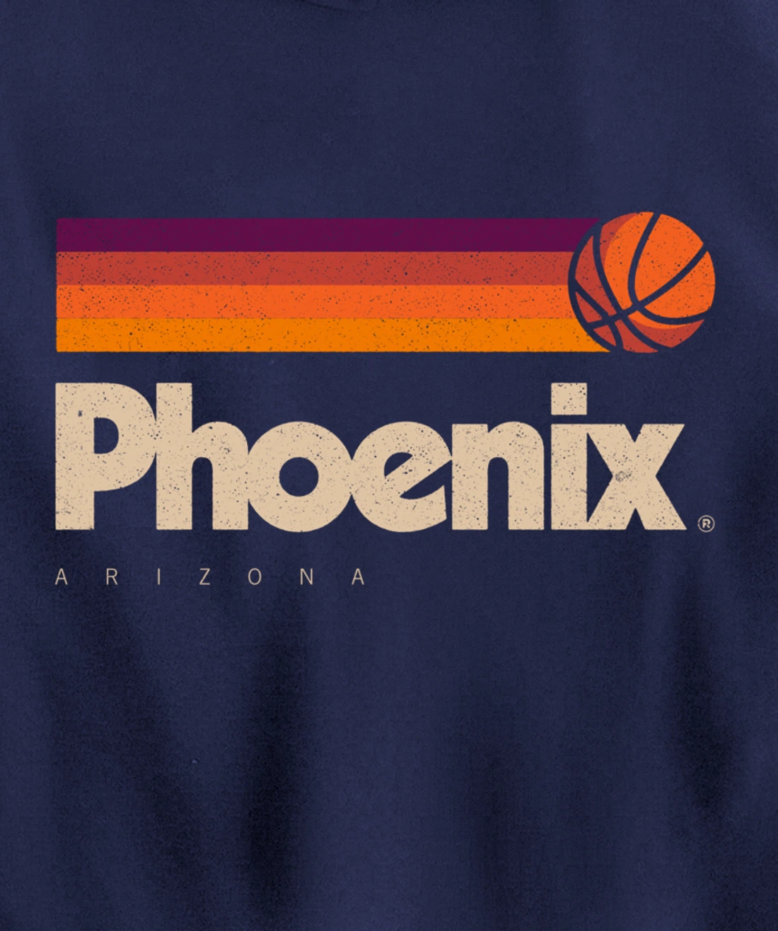 Phoenix Basketball B-Ball City Arizona Retro Phoenix Pullover Hoodie