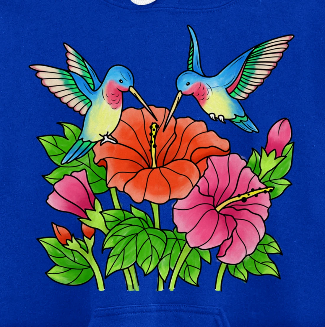 Hummingbirds Flower Women Girl Tropical Birds Exotic Flowers Pullover Hoodie