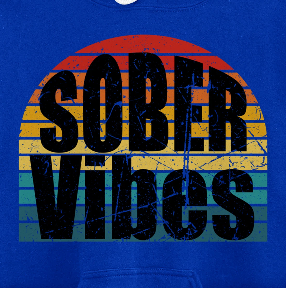 Sober Vibes Retro Sunset Vintage Swag Sober Recovery Pullover Hoodie
