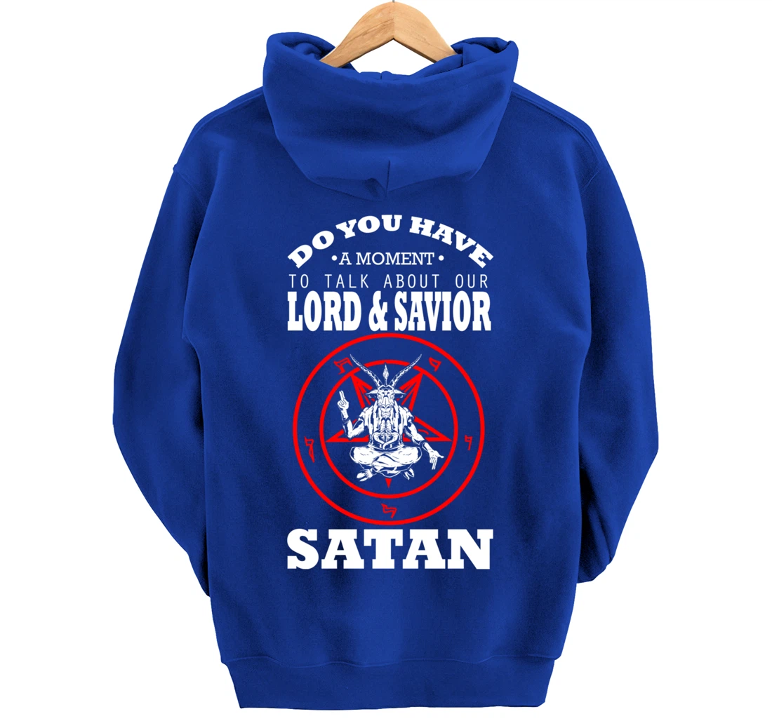 Lord And Savior Satan Blackcraft Cult Witchcraft Anti Christ Pullover Hoodie