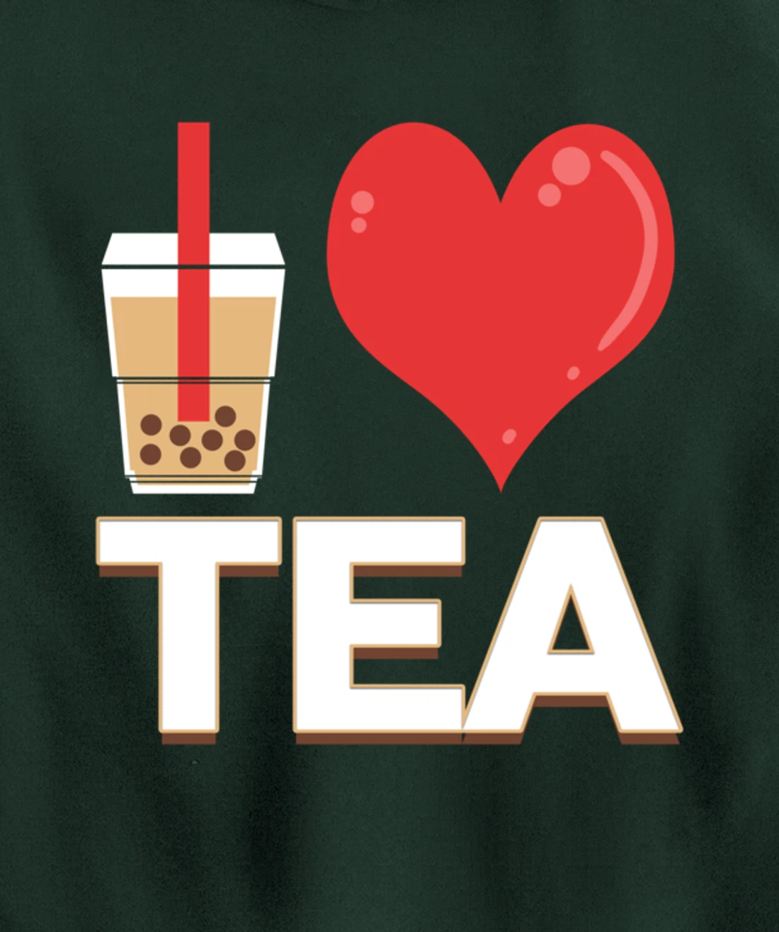 I Love Bubble Tea - Bubble Tea Lover Pullover Hoodie