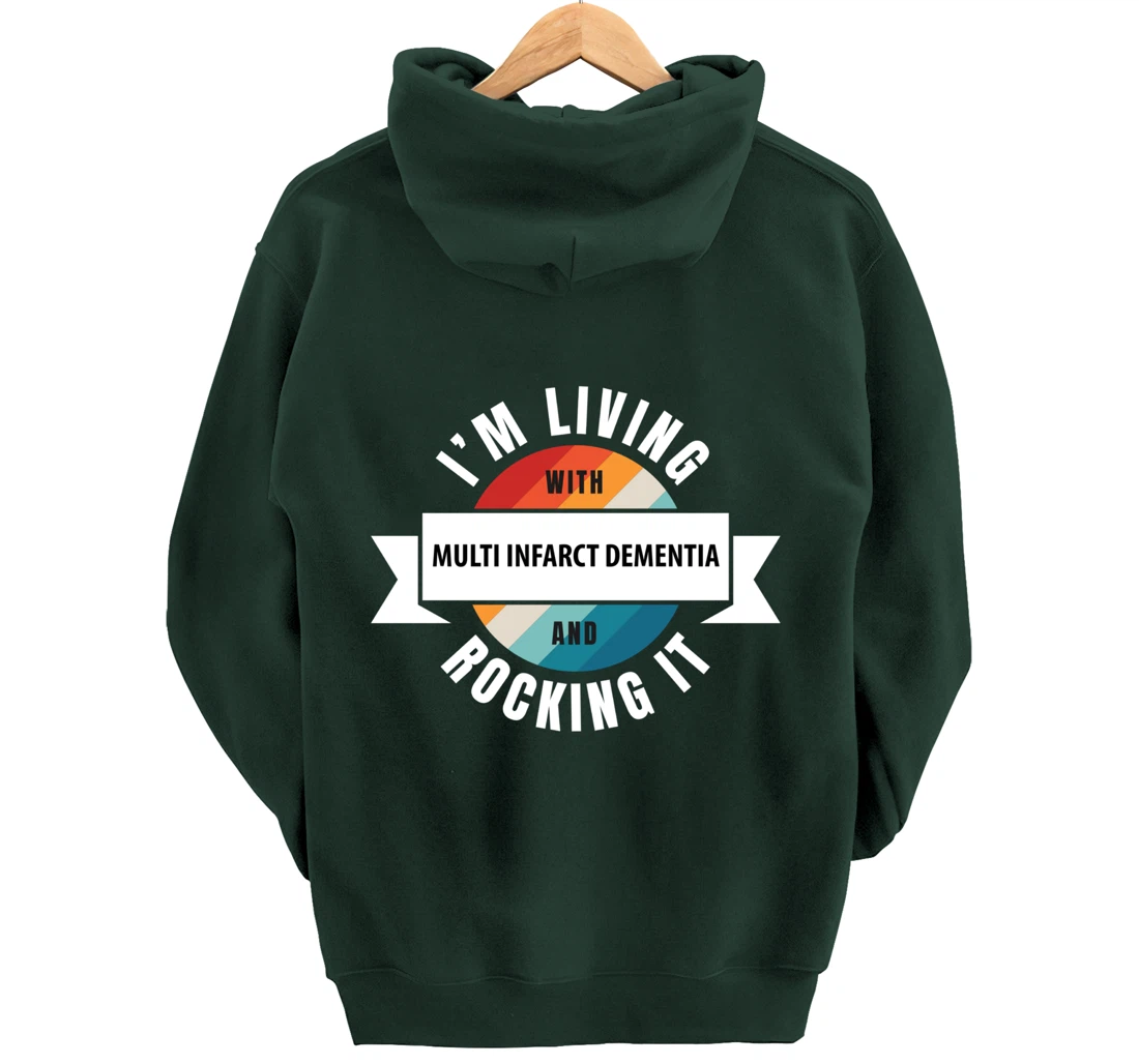 Multi Infarct Dementia Awareness Living With Brain Disease R Pullover Hoodie