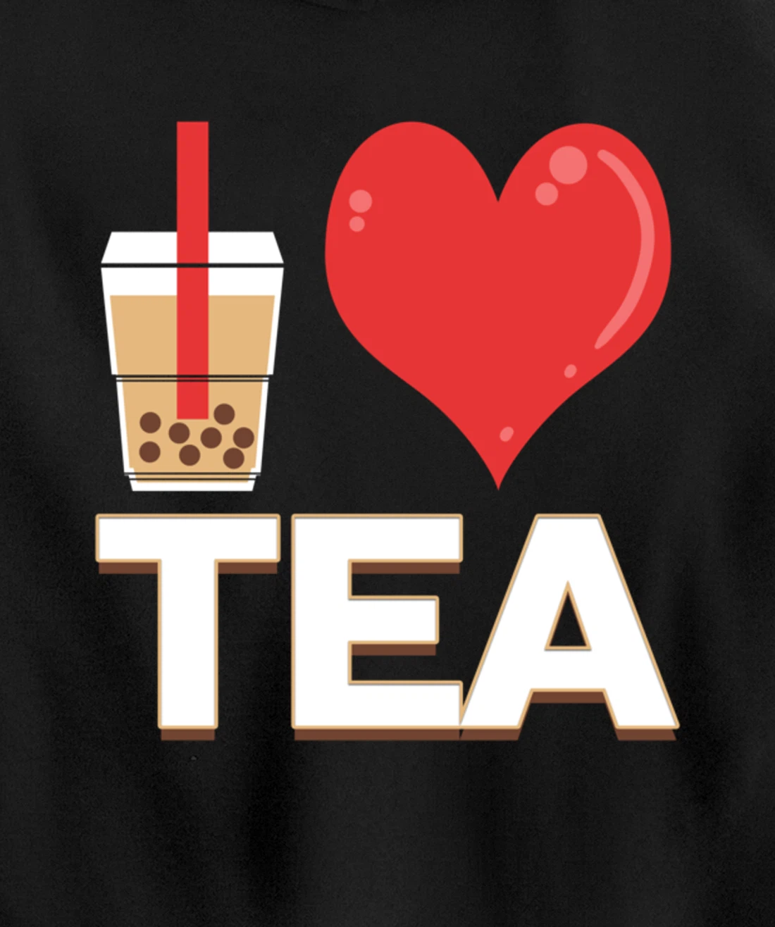 I Love Bubble Tea - Bubble Tea Lover Pullover Hoodie