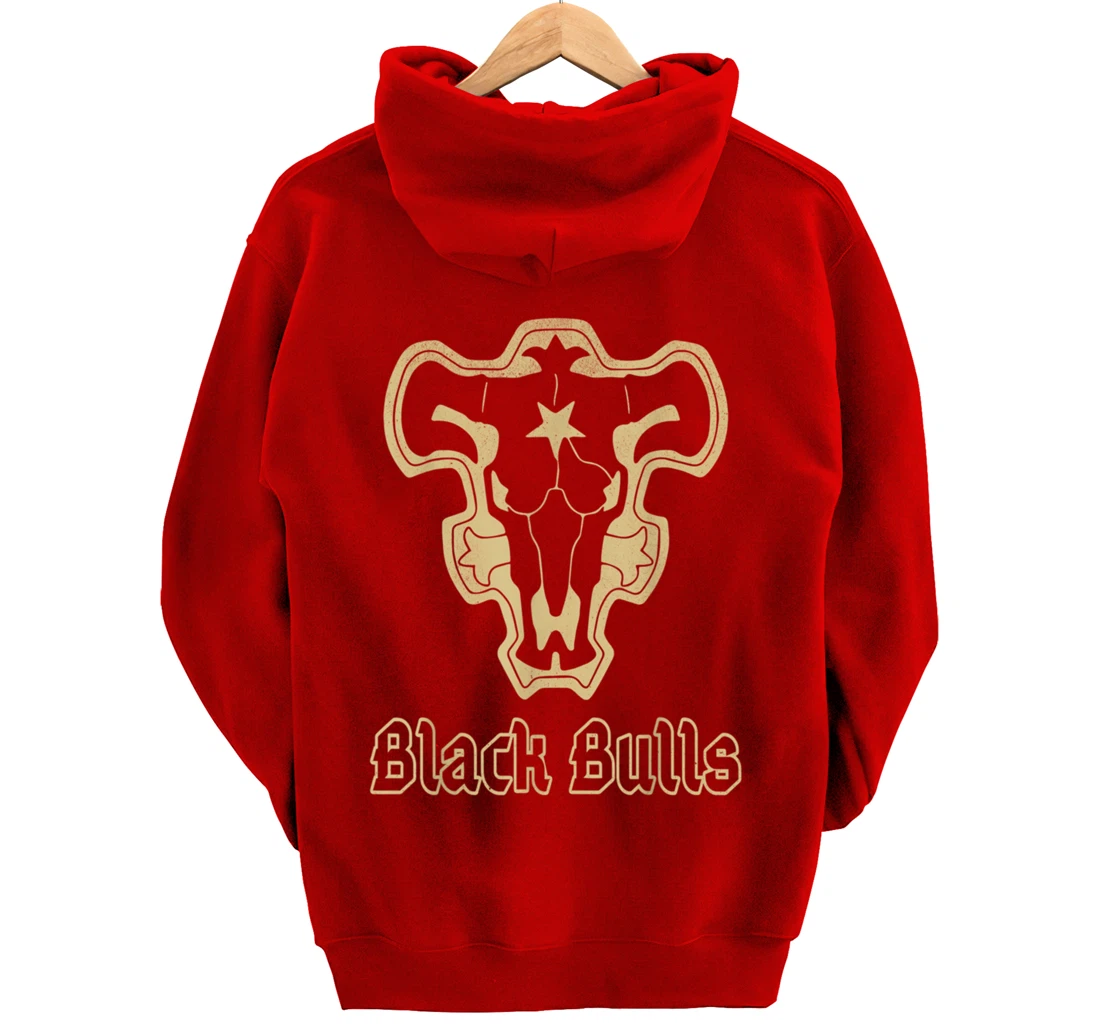 Retro Clover Anime Black Japanese Bulls Manga Costume Pullover Hoodie