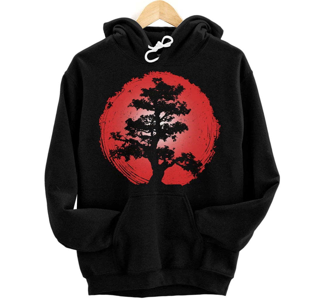 Japanese Bonsai Tree Zen Master Buddhism Penjing Bonsai Pullover Hoodie