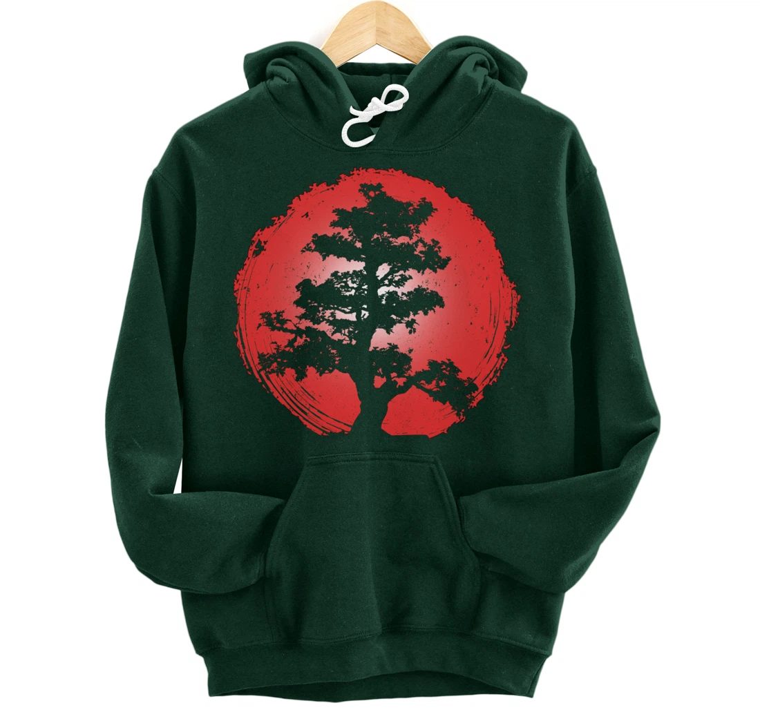 Japanese Bonsai Tree Zen Master Buddhism Penjing Bonsai Pullover Hoodie