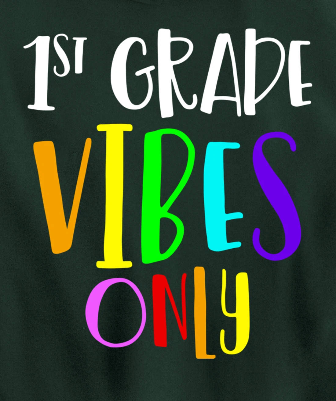 1st Grade Vibes Only Back To School New 1st Grade Student Pullover Hoodie