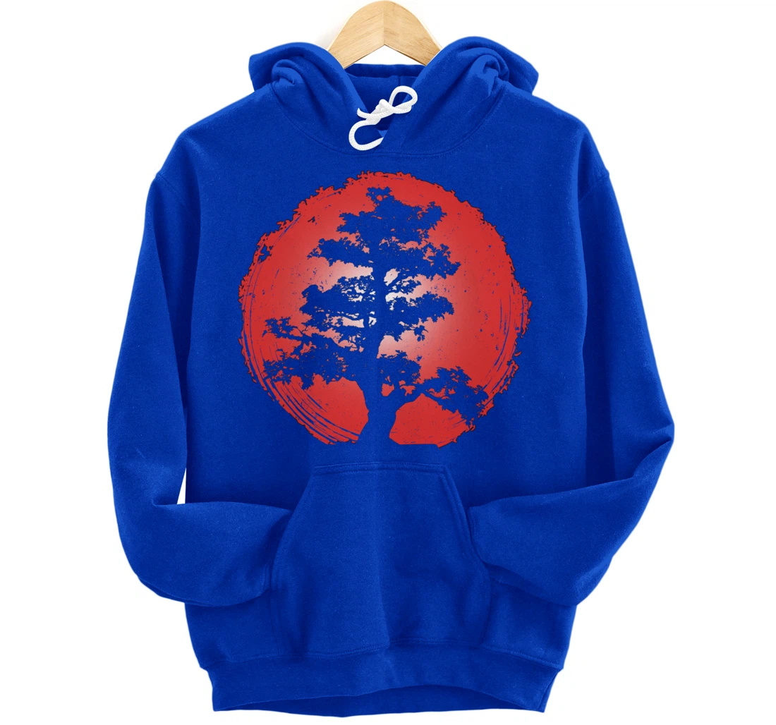 Japanese Bonsai Tree Zen Master Buddhism Penjing Bonsai Pullover Hoodie