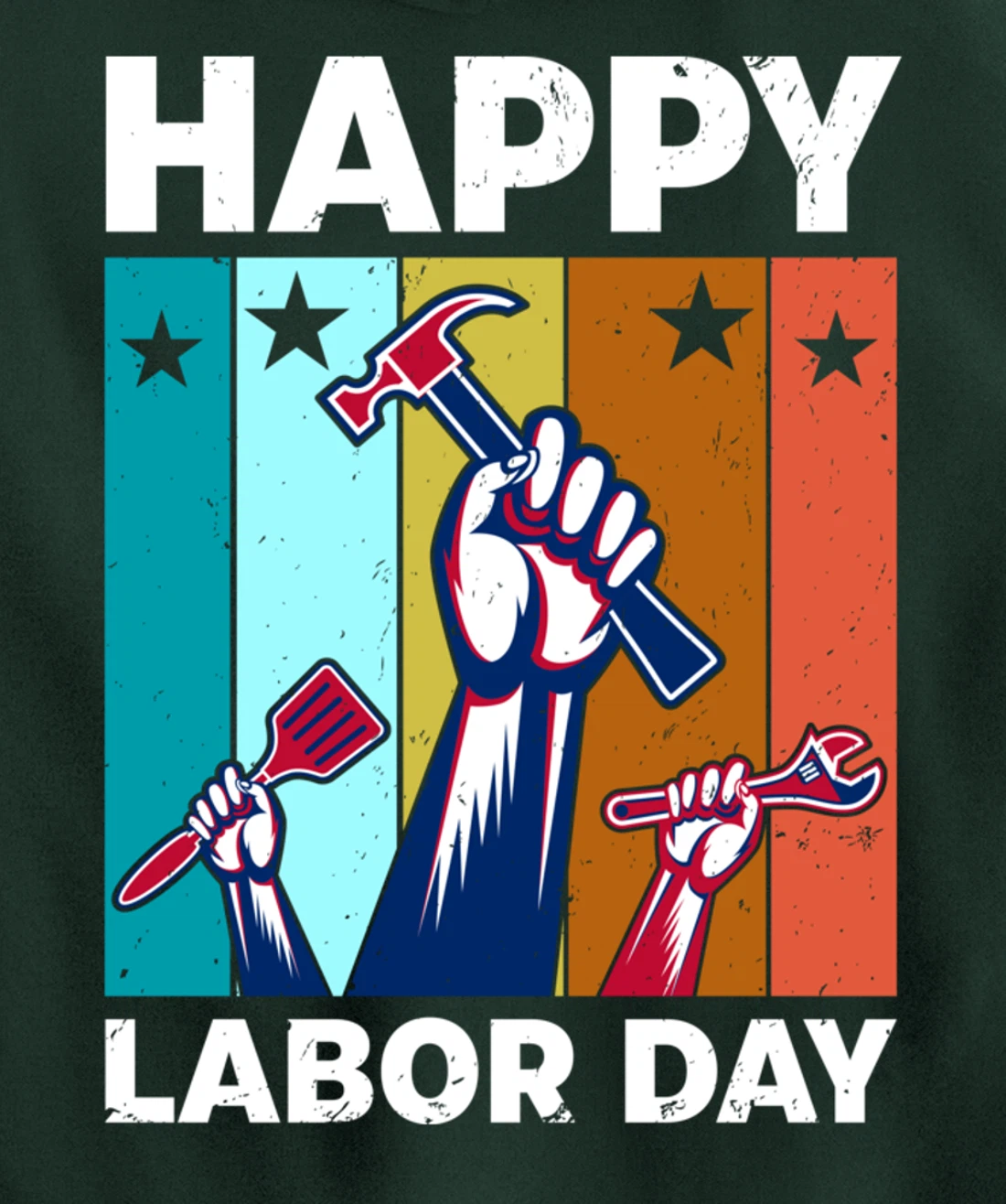 Happy Labour Day Celebration Labor Day Pullover Hoodie