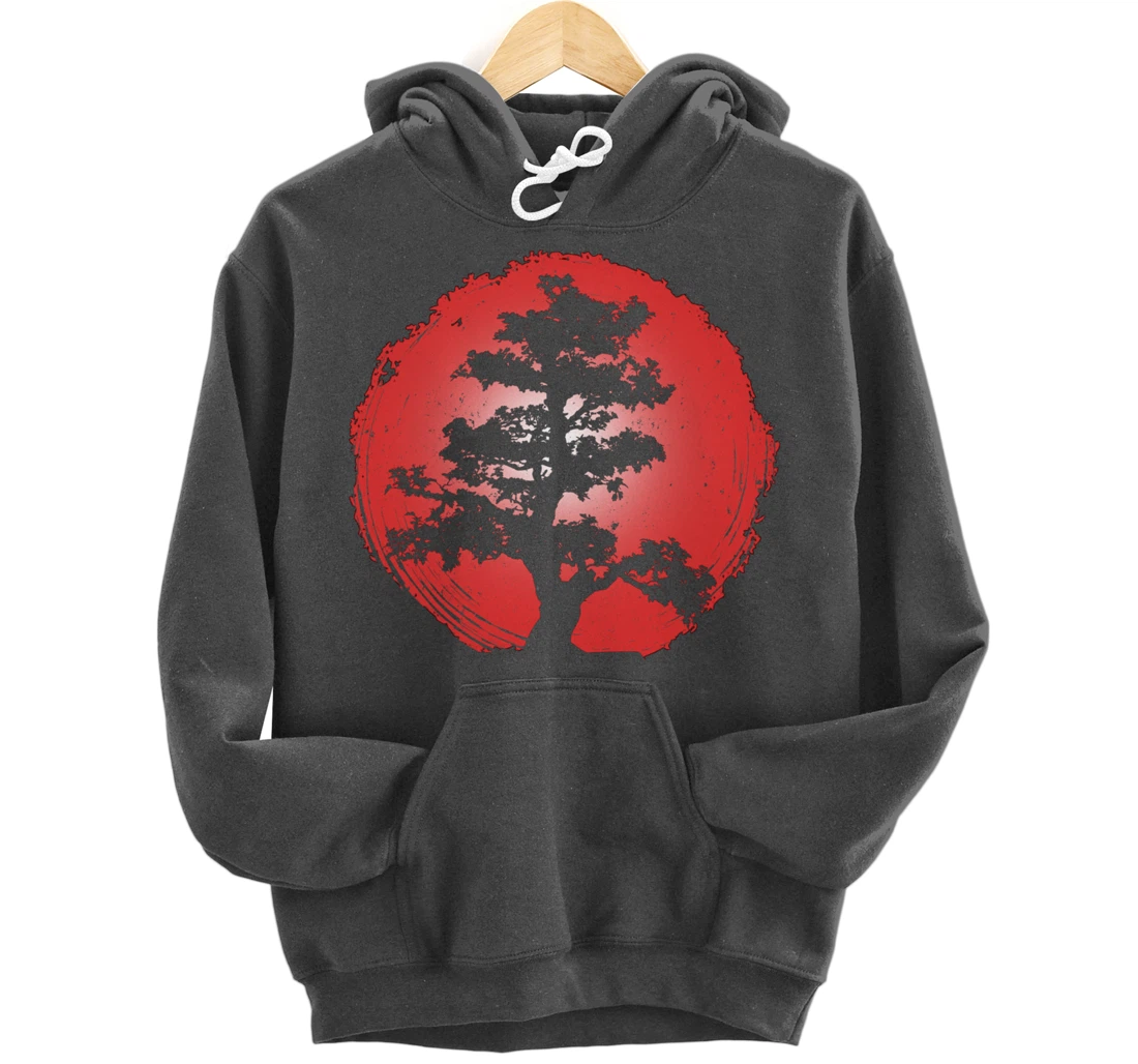 Japanese Bonsai Tree Zen Master Buddhism Penjing Bonsai Pullover Hoodie