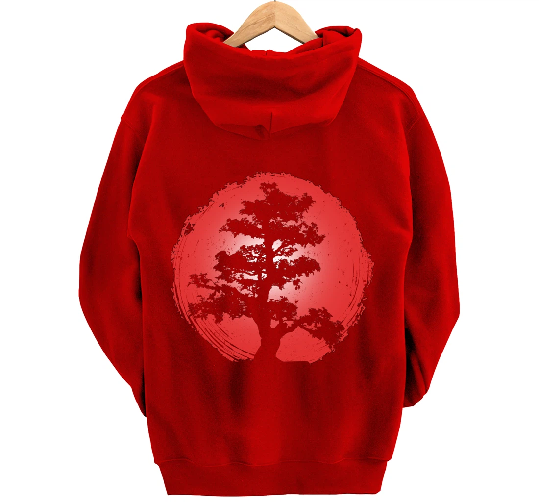 Japanese Bonsai Tree Zen Master Buddhism Penjing Bonsai Pullover Hoodie