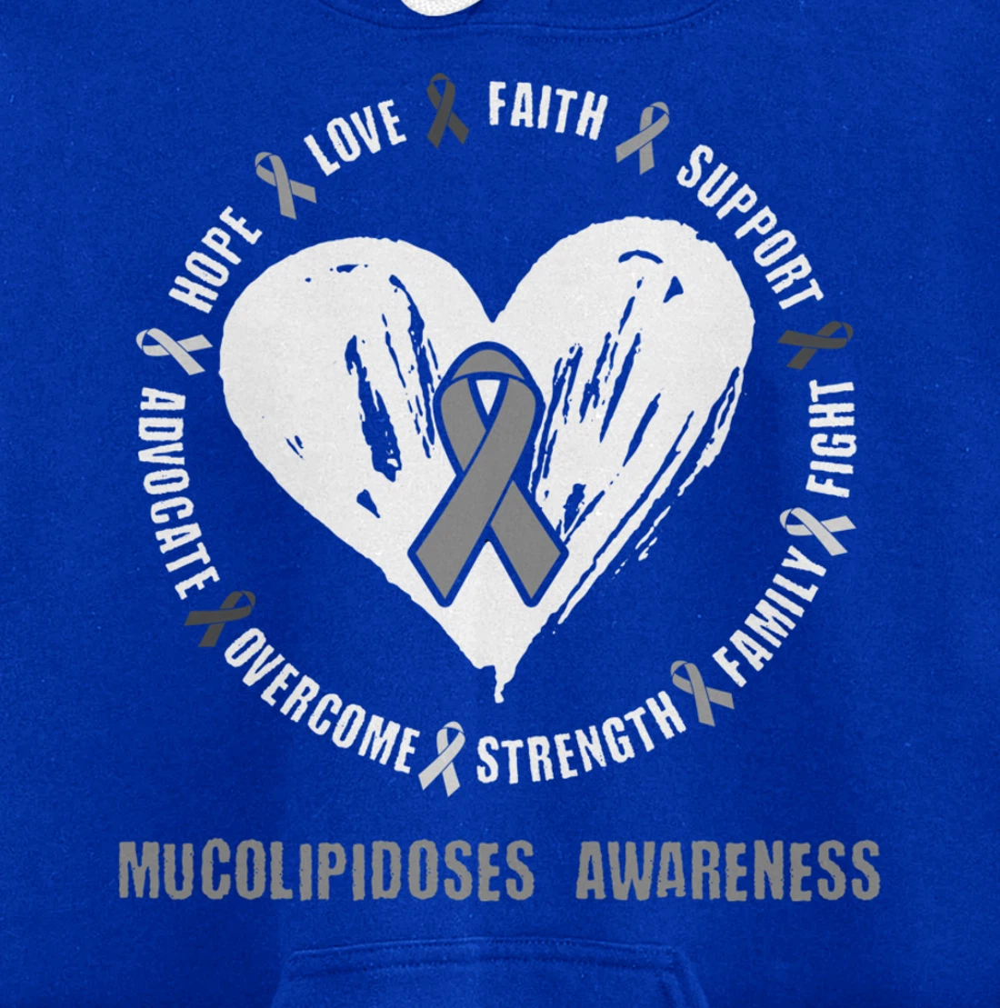 Mucolipidoses Awareness Brain Disease Related heart Ribbon Pullover Hoodie