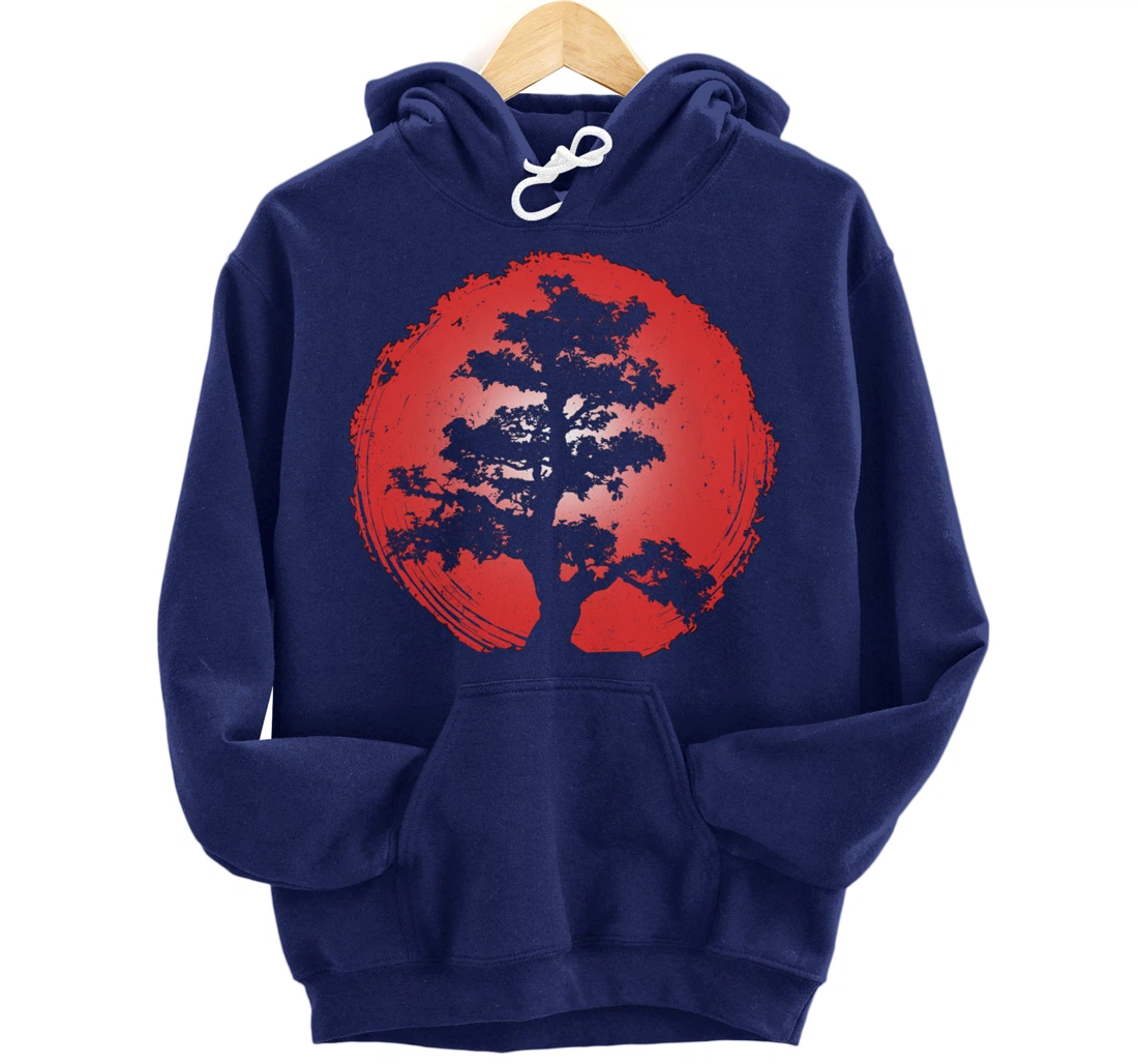 Japanese Bonsai Tree Zen Master Buddhism Penjing Bonsai Pullover Hoodie