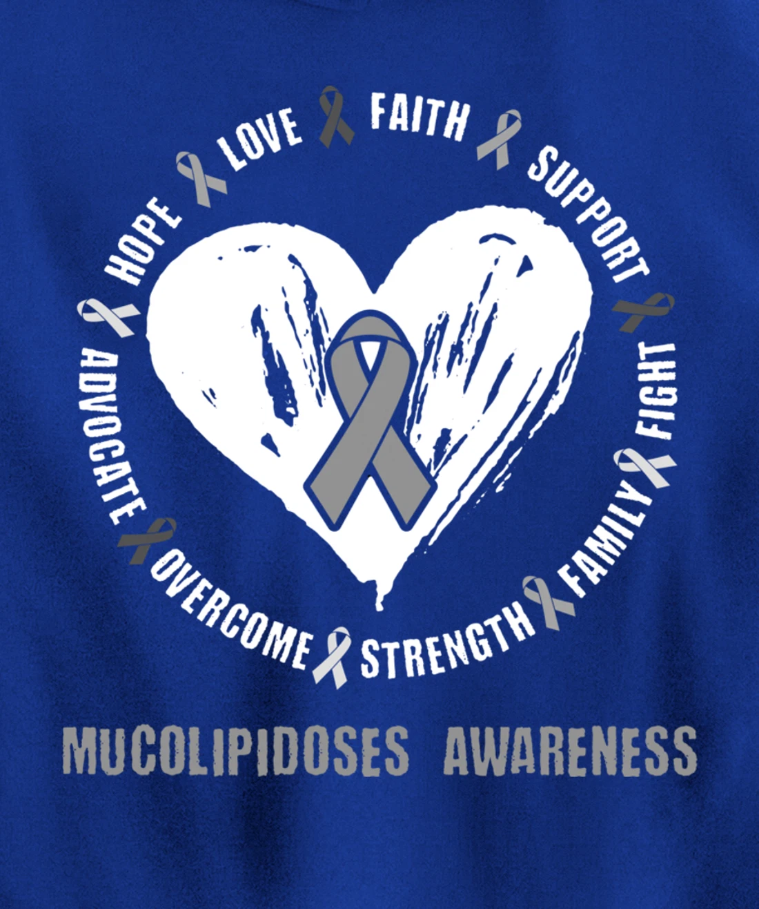 Mucolipidoses Awareness Brain Disease Related heart Ribbon Pullover Hoodie