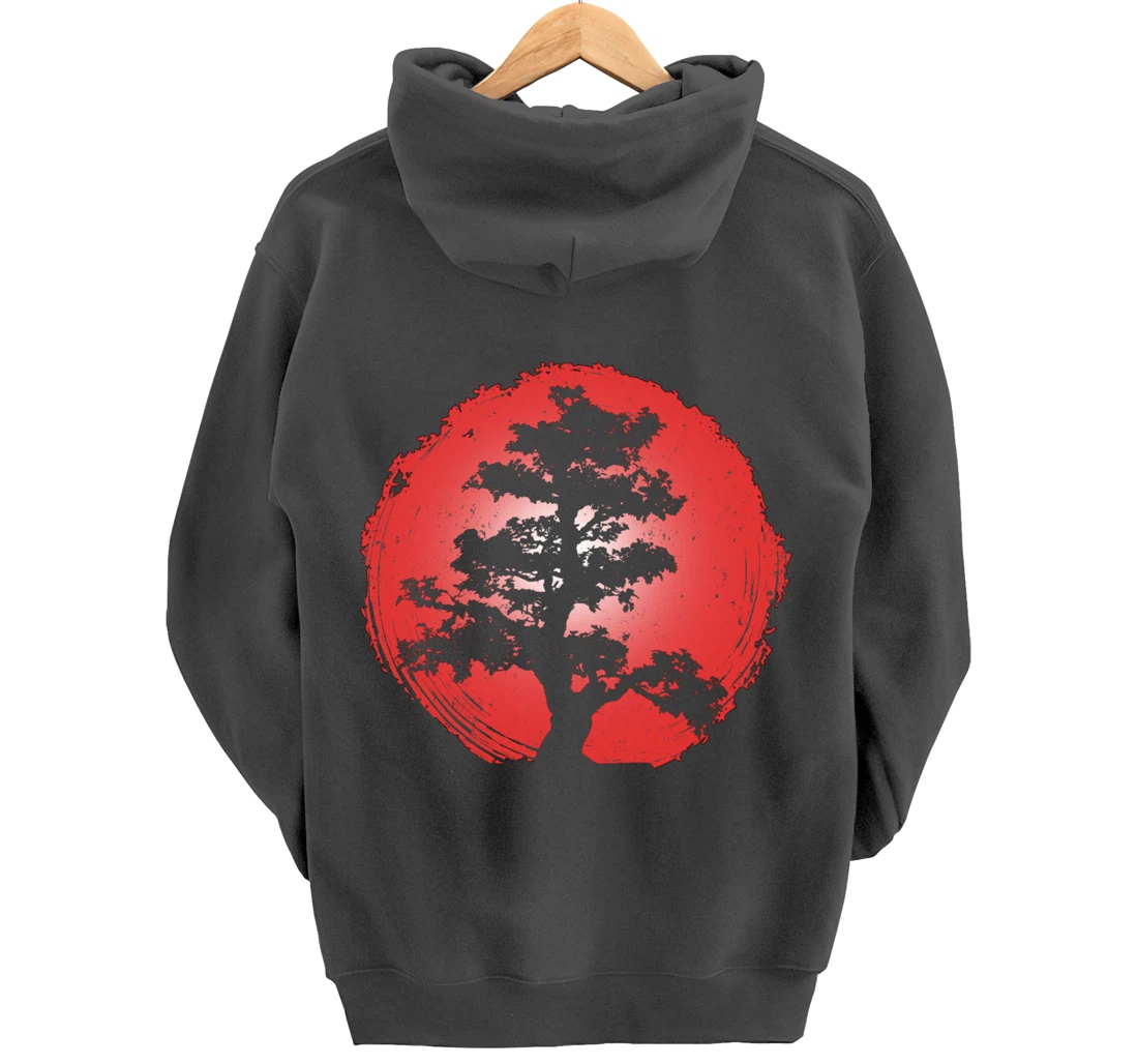 Japanese Bonsai Tree Zen Master Buddhism Penjing Bonsai Pullover Hoodie