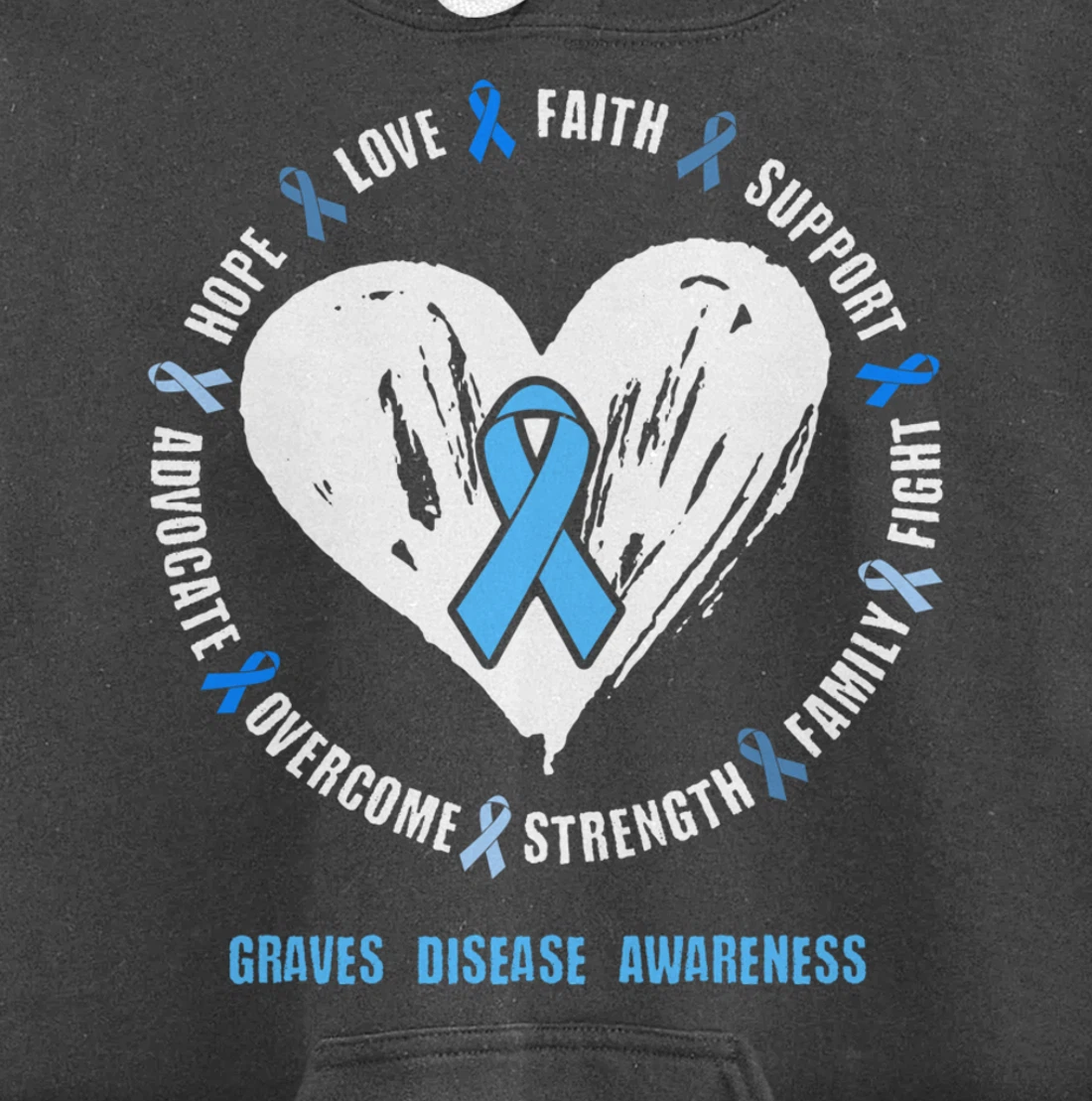 Graves Disease Awareness Begbie disease Related heart Ribbon Pullover Hoodie