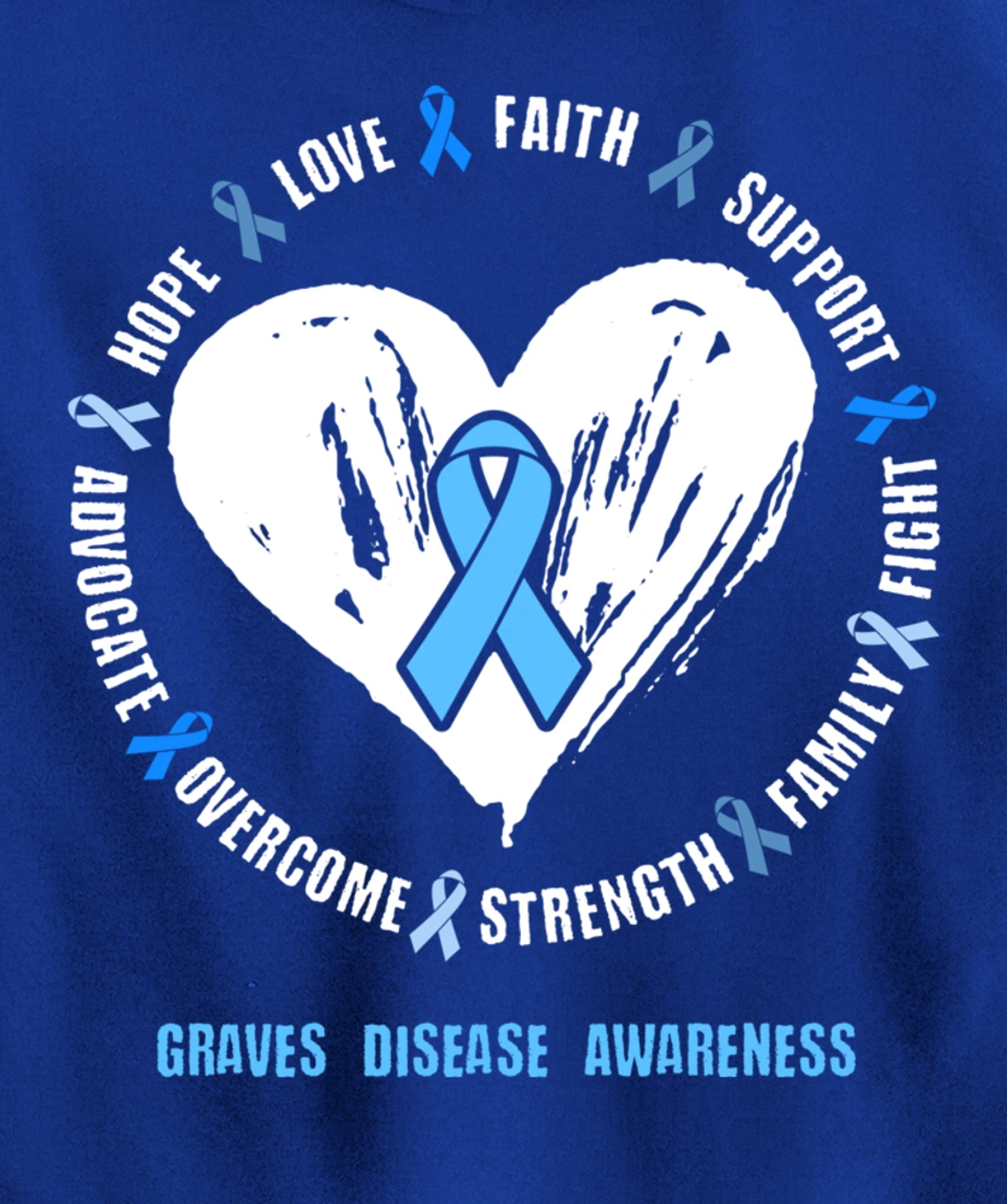 Graves Disease Awareness Begbie disease Related heart Ribbon Pullover Hoodie