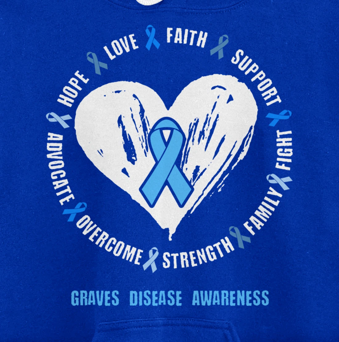 Graves Disease Awareness Begbie disease Related heart Ribbon Pullover Hoodie