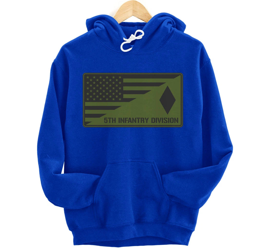 5th Infantry Division American Flag Pullover Hoodie