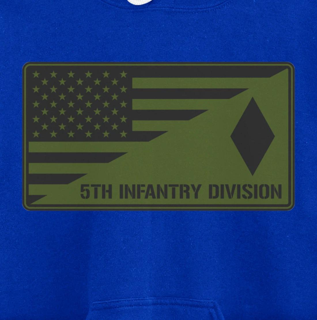 5th Infantry Division American Flag Pullover Hoodie