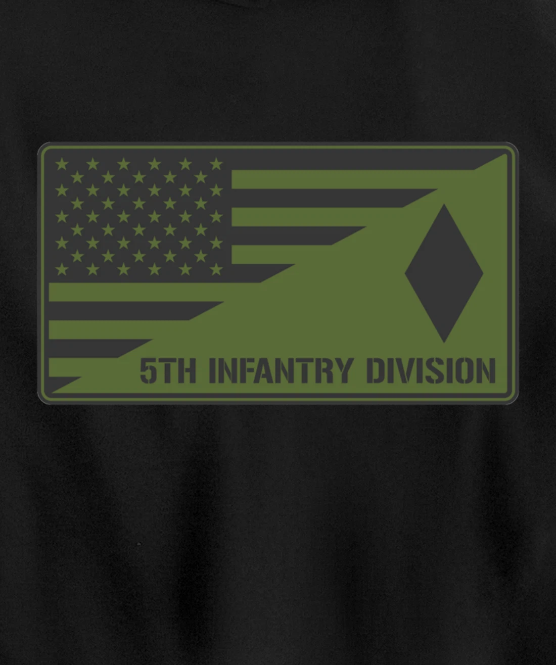 5th Infantry Division American Flag Pullover Hoodie