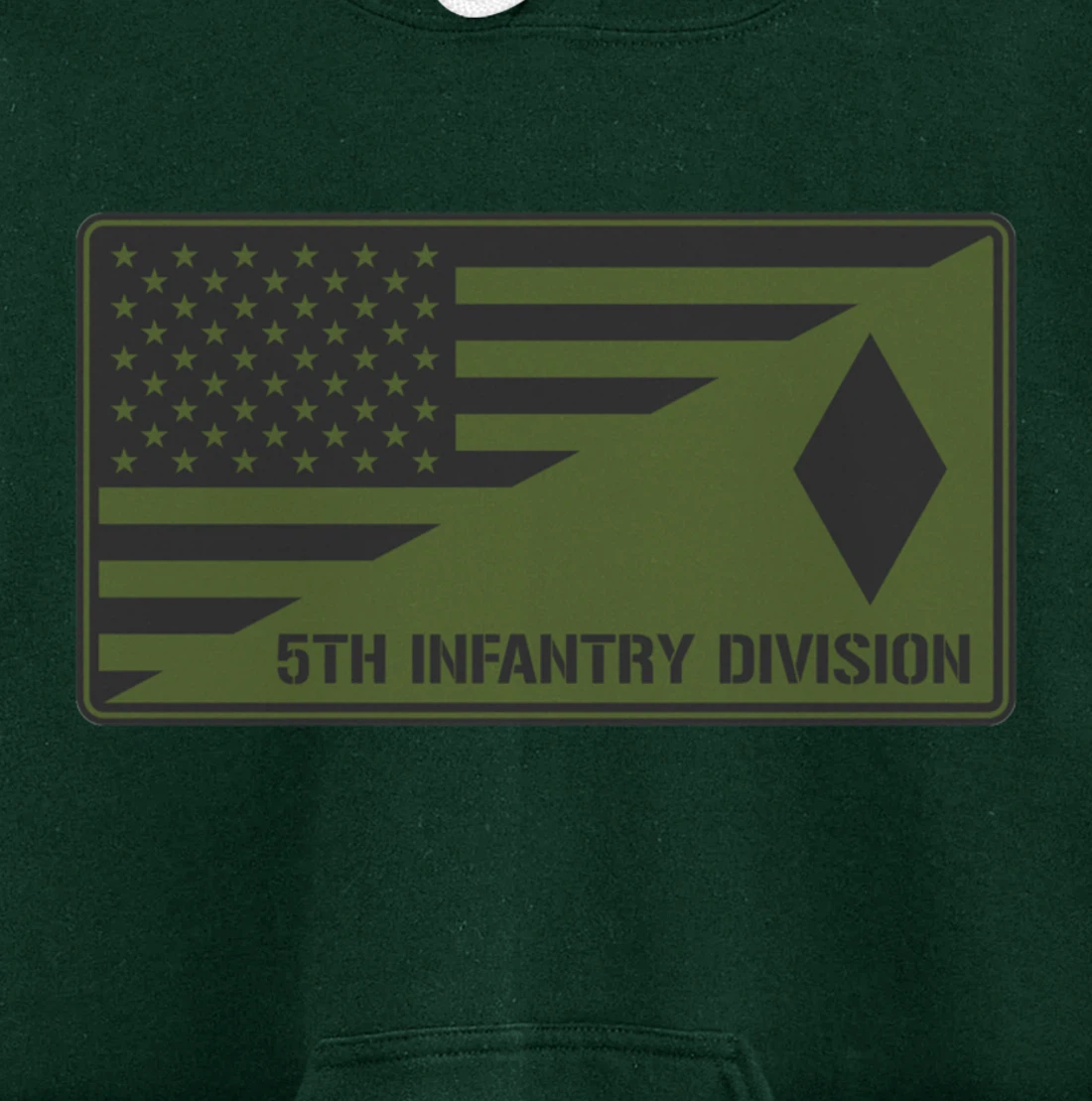 5th Infantry Division American Flag Pullover Hoodie