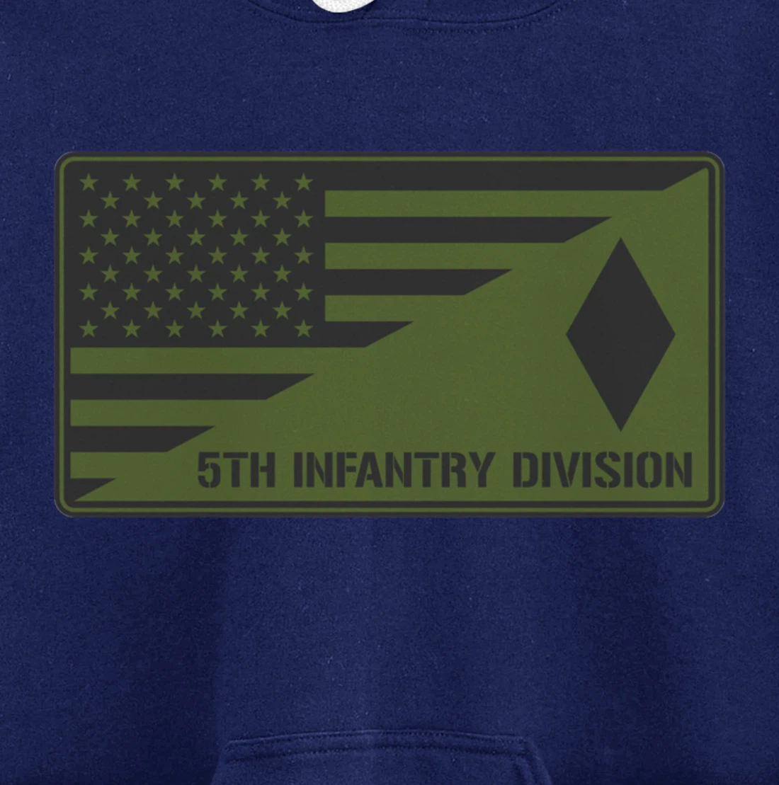 5th Infantry Division American Flag Pullover Hoodie
