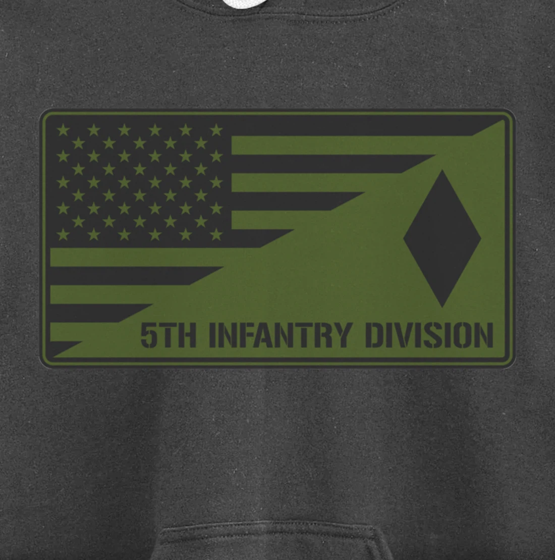 5th Infantry Division American Flag Pullover Hoodie