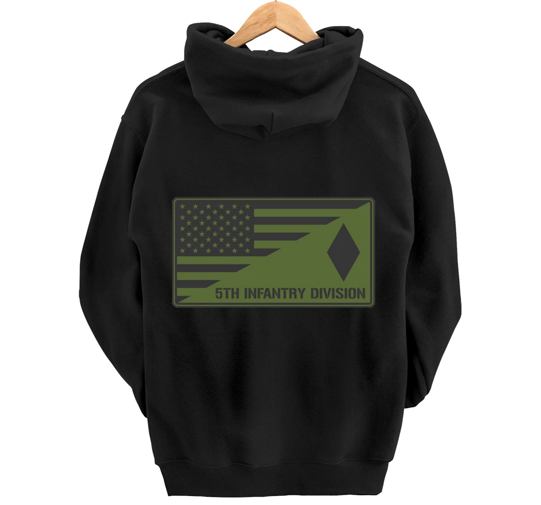 5th Infantry Division American Flag Pullover Hoodie