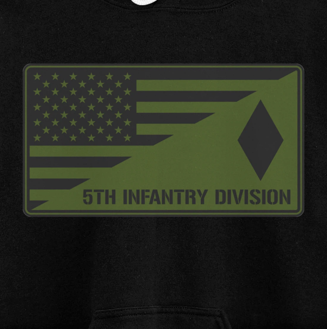 5th Infantry Division American Flag Pullover Hoodie
